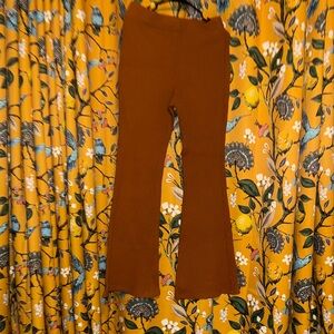 Aerie Waffle Casual Brown Flared Bottoms